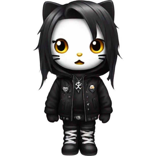 goth hello kitty  emoji