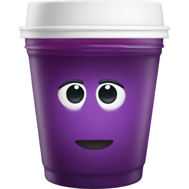 White cup with grape juice  emoji