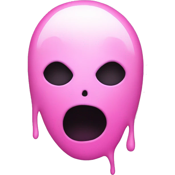 pink ghost face  emoji