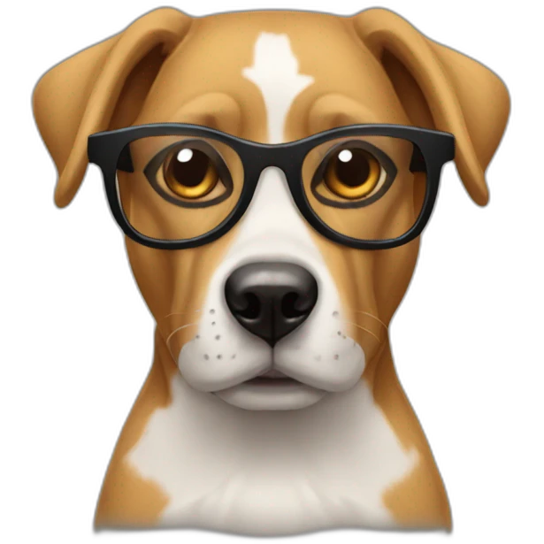 Perro con gafas emoji
