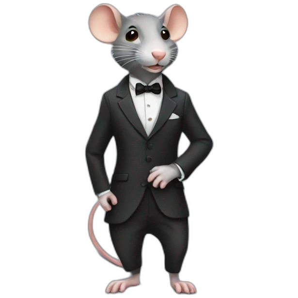 Rat in a suit emoji