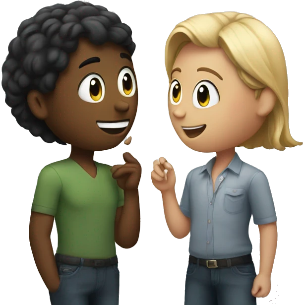 Siri talking with a guy emoji