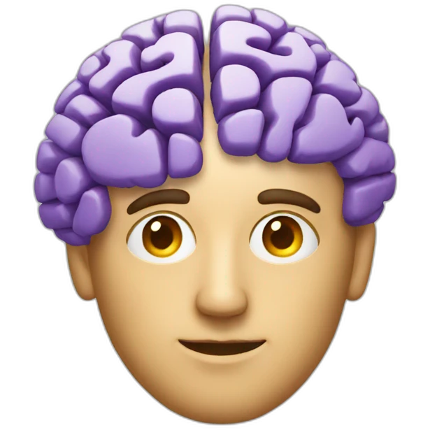 man with digital brain emoji