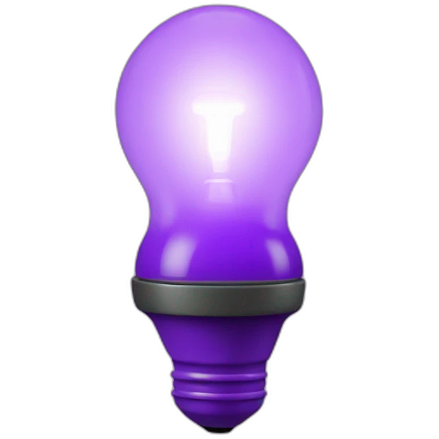 patrol-lamp with light bulb purple emoji