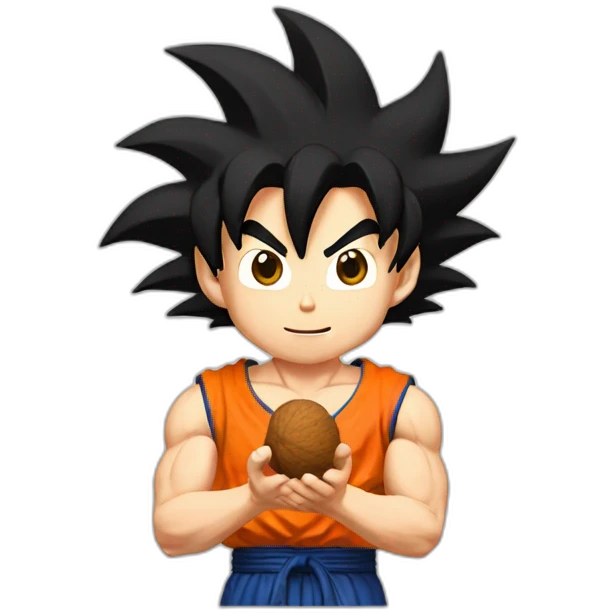 goku holding nuts emoji