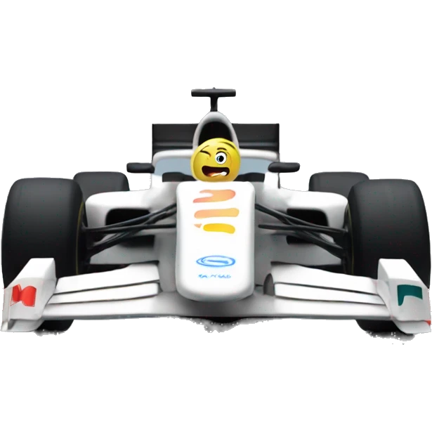 f1 car on a wave emoji