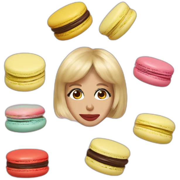 brigitte macron mange macarons emoji