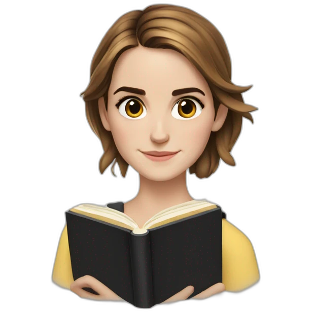 Emma-Watson-with-a-book emoji
