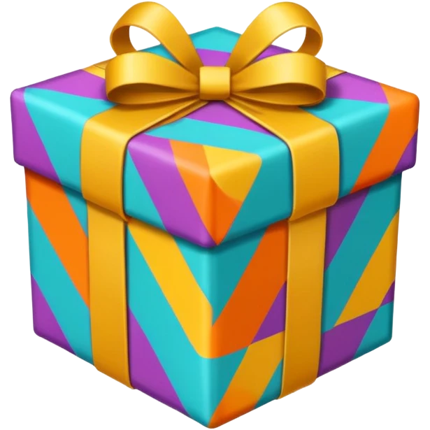 I want to generate a 3d image of a gift emoji