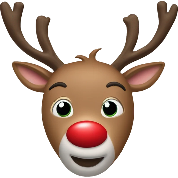 Rudolph ￼the red nose reindeer ￼ emoji