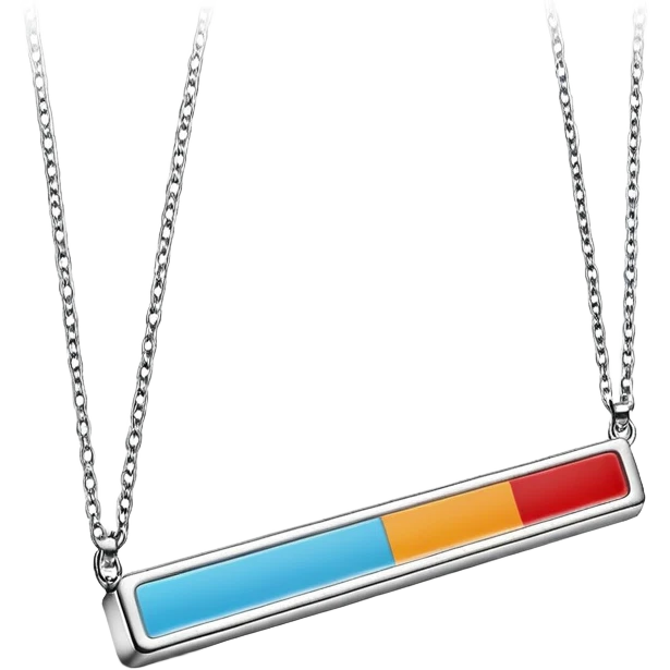 Temp colored horizontal bar necklace  emoji