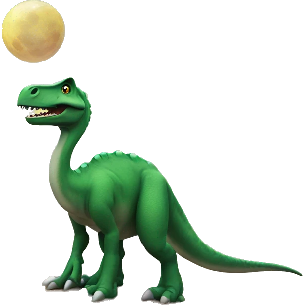 Dinosaur on a planet emoji