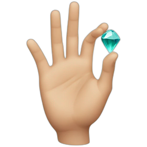 two Hand Reaching a gem emoji
