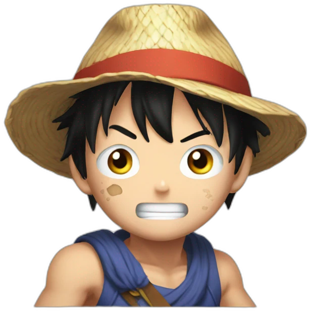 Mini luffy au combat emoji