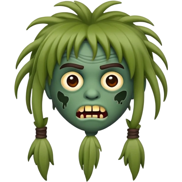 Faça um Memoji de zombi com cabelo loiro curto com franja emoji