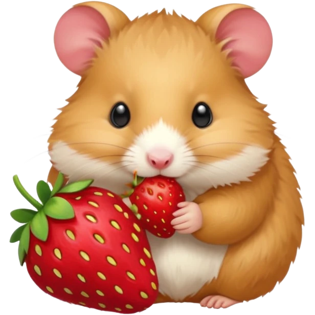 hamster eating strawberries emoji