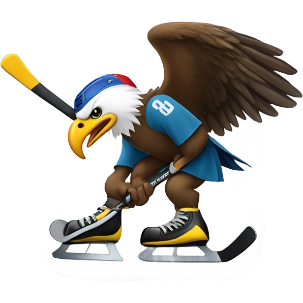 eagle playing hockey emoji