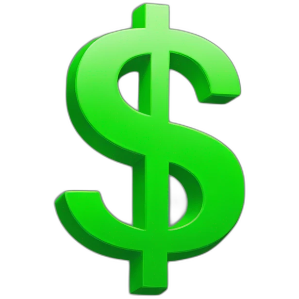 dollar sign green emoji