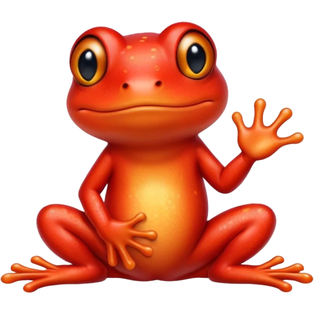 Frog Cute Red Glitter emoji