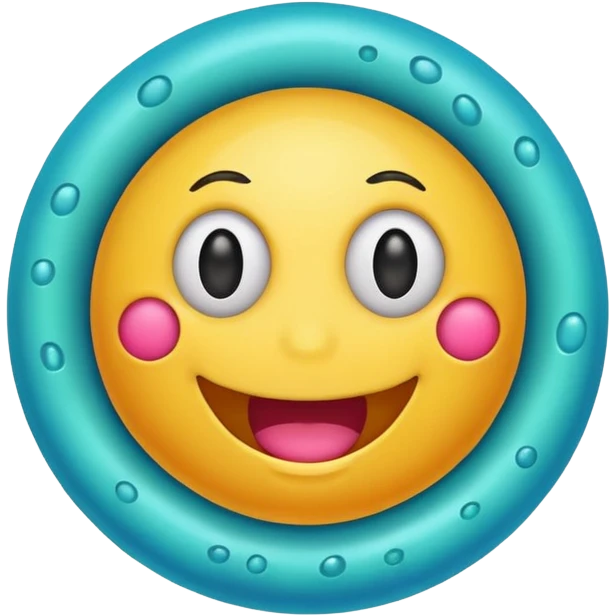Happy microbe simple emoji
