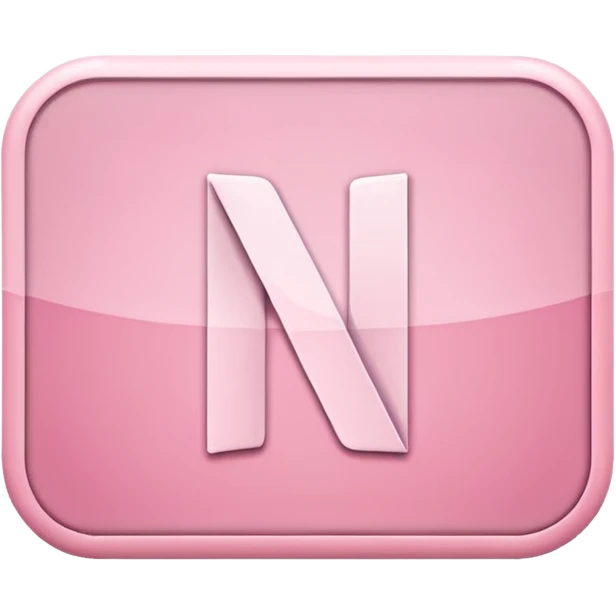 Netflix aesthetic "N" logo in pastel pink emoji
