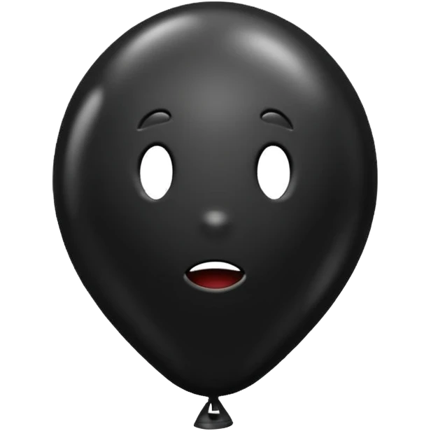 Black balloon emoji