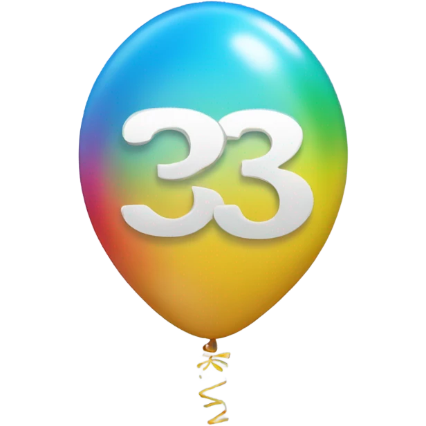 Helium Numberballon Number three emoji