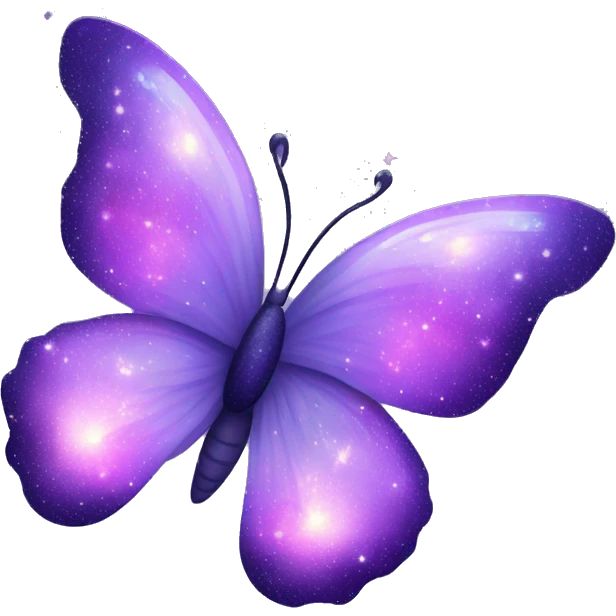 sparkly starry Pastel purple-gradient nebula galaxy butterfly emoji