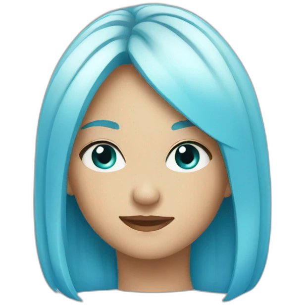 Haare blau emoji