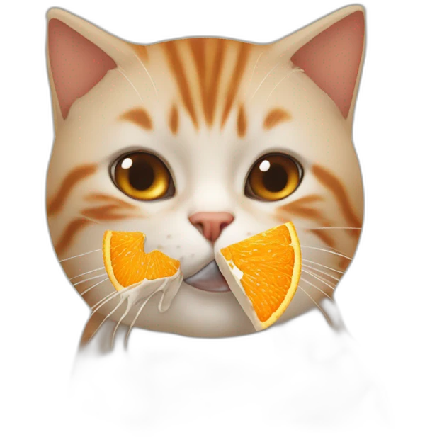 Chat et jus d'orange emoji