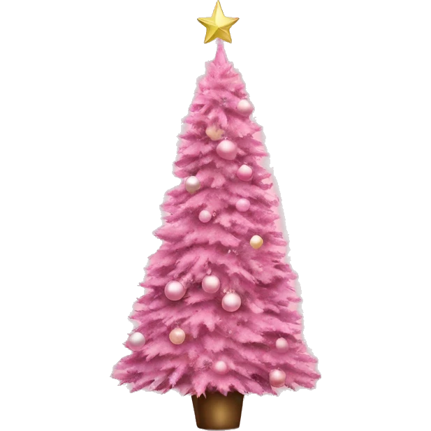 christmas tree pink emoji