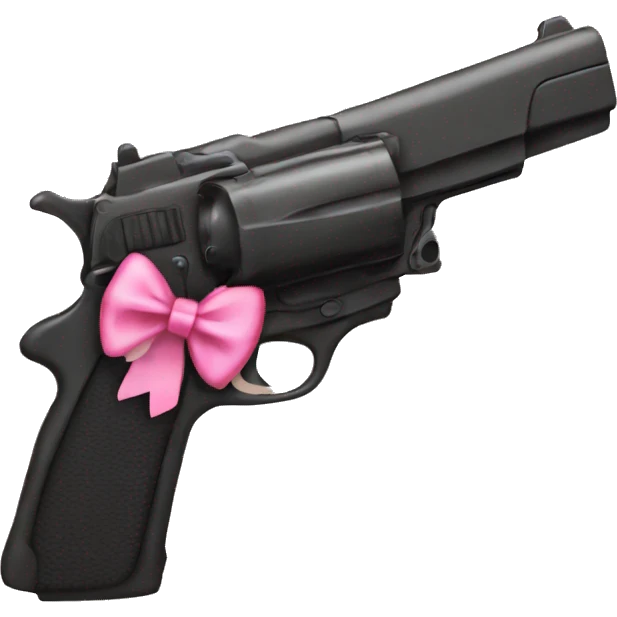gun with a pink bow emoji