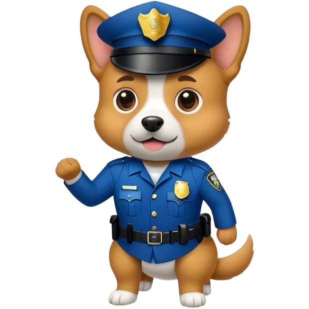Dog as a cop man emoji