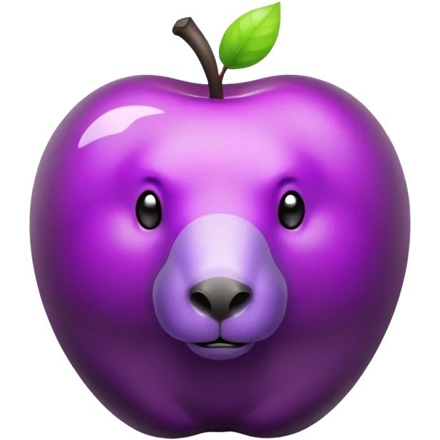 Black and purple poison apple with a capybara emoji