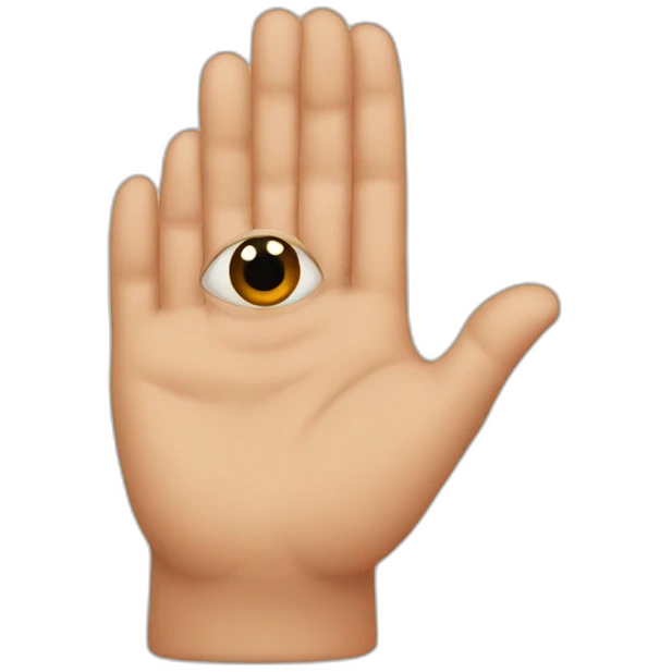 Thumb with brown eye emoji