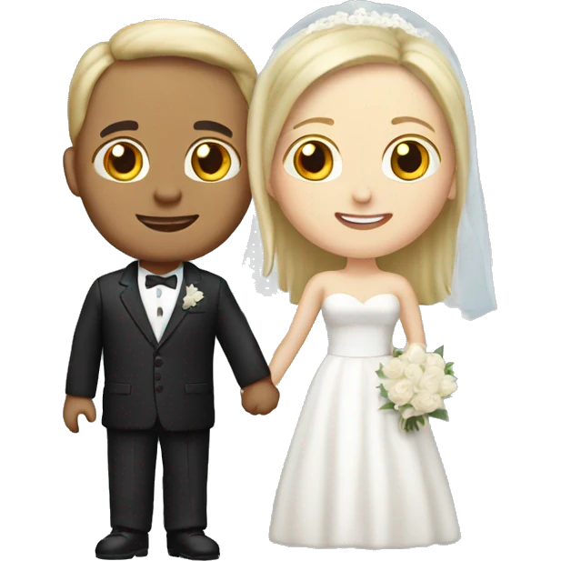 White couple wedding  emoji