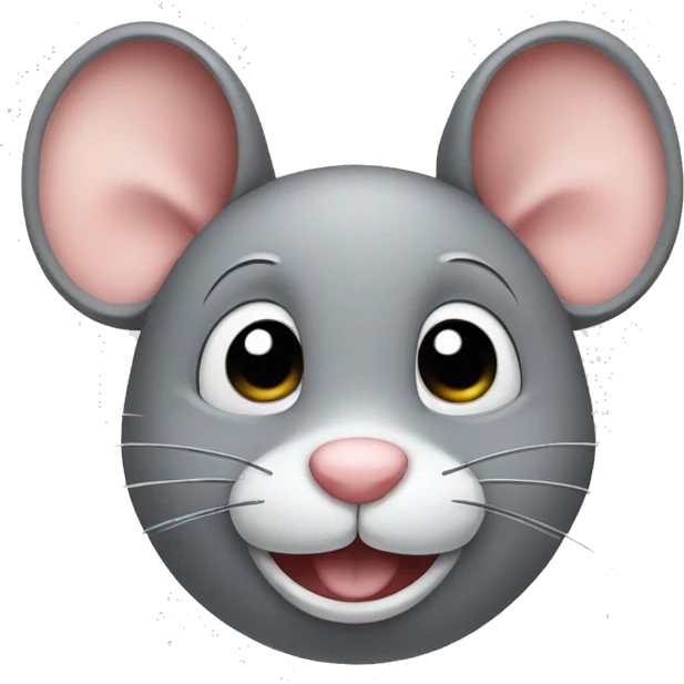 Grey cute mouse emoji
