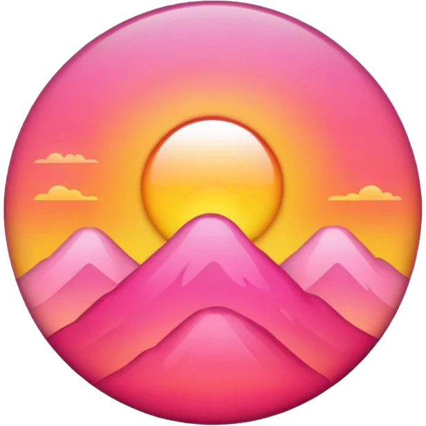 Sunrise pink yellow orange light red  emoji