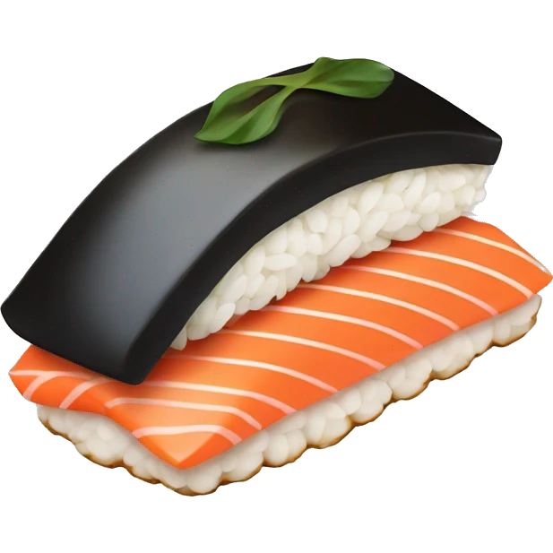Sushi nigiri with salmon  emoji
