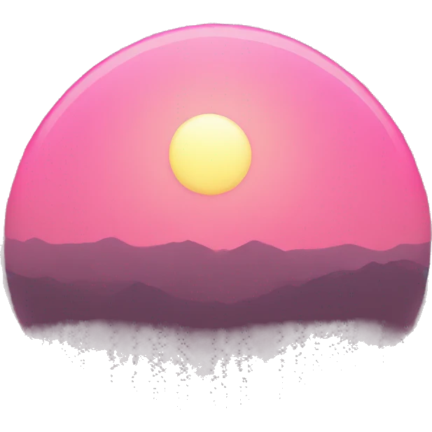 Pink sun emoji