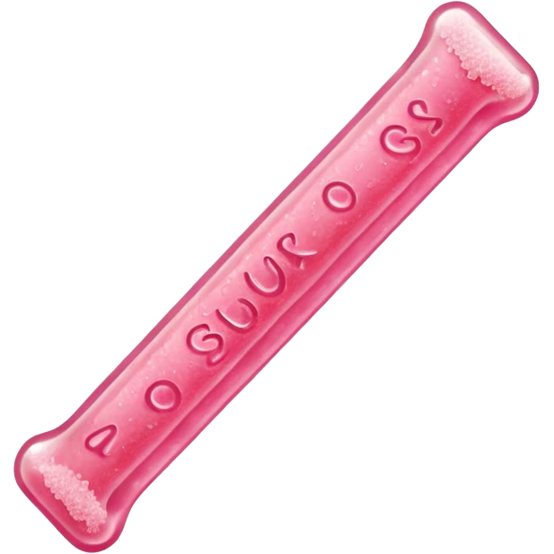 pink sour gummy stick emoji