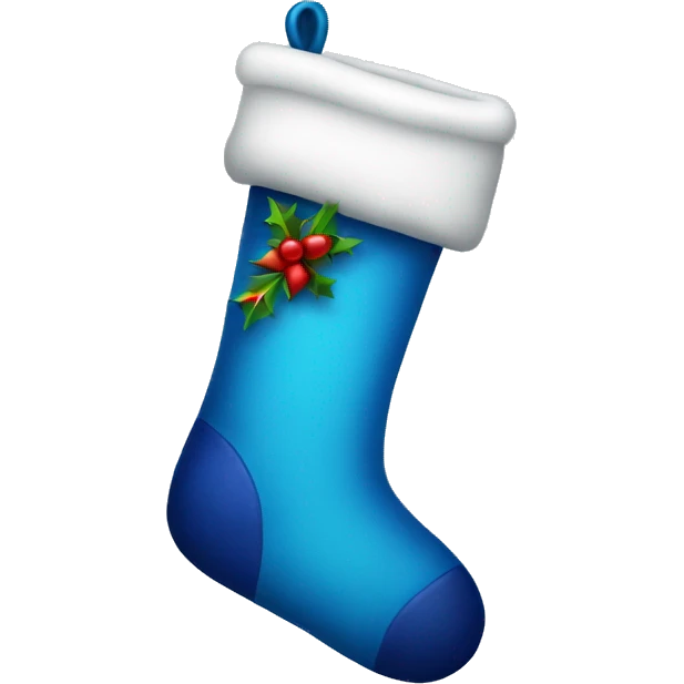 Blue stocking for Christmas  emoji