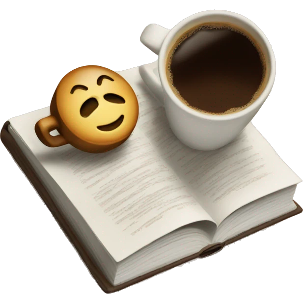 coffee and book emoji