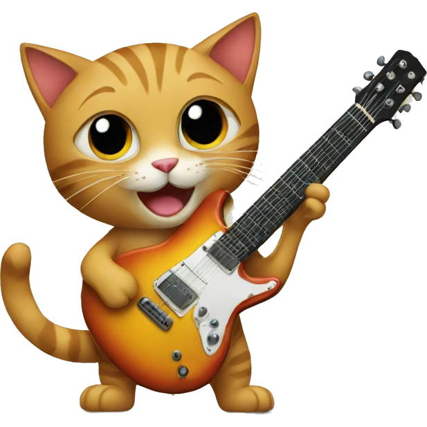 Cat with gitar emoji