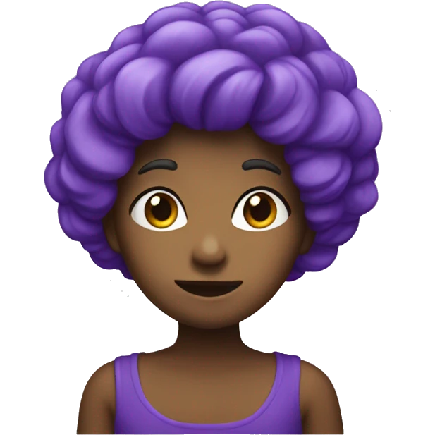A violet with a big back emoji
