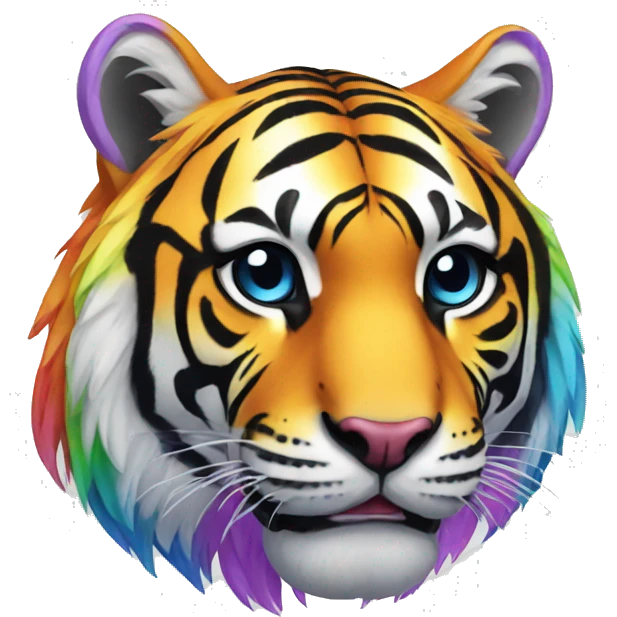 Rainbow tiger  emoji