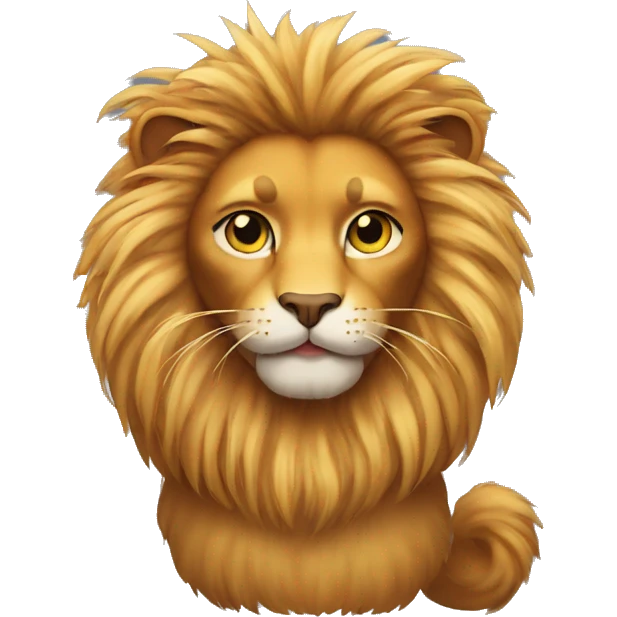 cat with a lion mane and a tasseled tale emoji