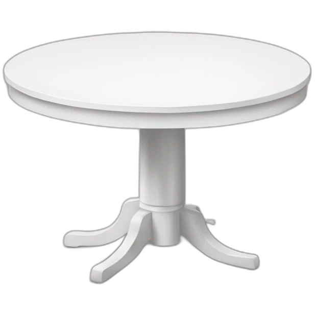 a white circle table emoji