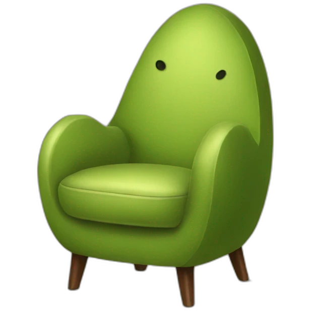 Avocado chair emoji
