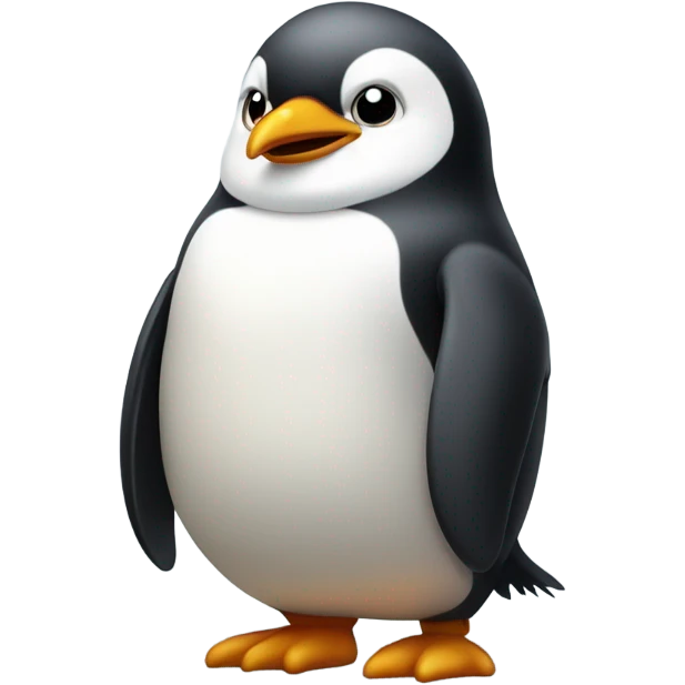 Angry cute penguin emoji